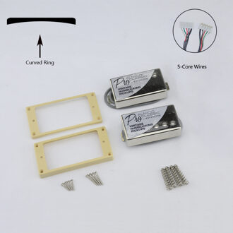 1 Set Originele Echt Epi Standaard Pro Gitaar Alnico Humbucker Pickup Nikkel/Goud Cover Gitaar Accessoires wit