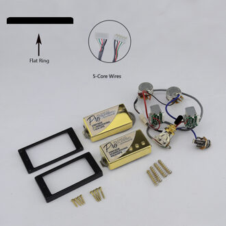 1 Set Originele Echt Epi Standaard Pro Gitaar Alnico Humbucker Pickup Nikkel/Goud Cover Gitaar Accessoires zwart