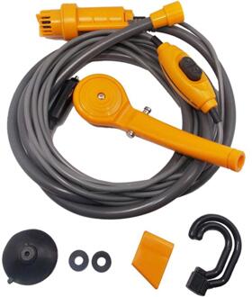 1 Set Outdoor Auto Douche Regendouche Auto Motorfiets Auto Wasmachine Draagbare Outdoor Handheld Camping Douche geel