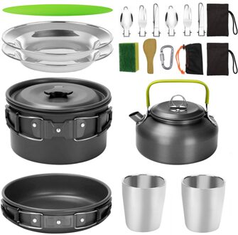 1 Set Outdoor Picknick Kookgerei Kit Camping Kookgerei Eenvoudige Koken Apparatuur
