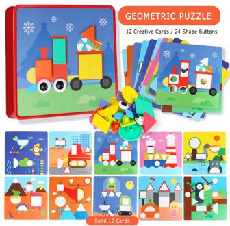 1 Set Paddestoel Nagel Diy Handgemaakte Speelgoed Kinderen Educatief Speelgoed Kinderen Intelligente 3D Puzzel Spel Jigsaw Board 02