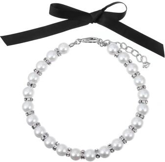 1 Set Parels Halsband Ketting Modieuze Parels Kat Ketting Hals Decoraties Sieraden Kraag Kat Bruiloft Kraag Ketting