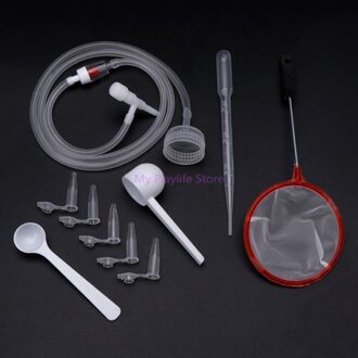 1 Set Pekelgarnalen Incubator Diy Uitkomen Gereedschap Aquarium Broeden Systeem Cap Klep Scoop Netto Slang Kit Professionele Eenvoudige C42