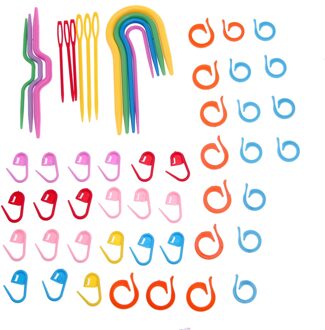 1 Set Plastic Knit Stitch Breinaalden Haaknaald Markers Stitch Handvat Clip Breien Naald Sets Diy Craft Locking Stitch