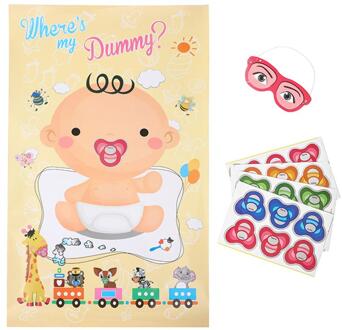 1 Set Poster Match Spel Baby Dummy Thema Sticker Eye Patch Party Decals Verjaardag Party Favor Supplies Voor Kinderen