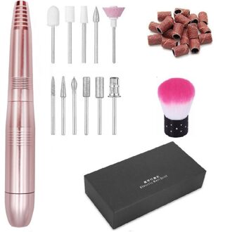 1 Set Pro Elektrische Manicure Pedicure Kit Handstuk Grinder Gereedschap Set Draagbare Usb Nail Boor Machine Voor Acryl Nagels Gel 04