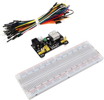 1 Set Readboard Power Module + MB-102 830 Punten Soldeerloze Prototype Broodplank Kit 65 Flexibele Jumper Draden