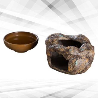 1 Set Retro Thee Warmer Grof Keramische Cup Stone Kachel Voor Home