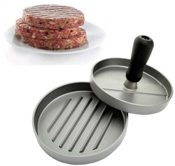 1 Set Ronde Vorm Hamburger Druk Aluminium 12 Cm Hamburger Vlees Rundvlees Grill Burger Druk Patty Maker Mold 301-0264