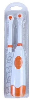 1 Set Roterende Automatische Mondhygiëne Elektrische Tandenborstel Koppen Set Battery Operated Oranje
