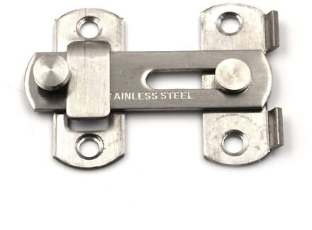 1 Set Rvs Slide Lock Home Veiligheid Gate Deur Guard Dagschoot + 4 Schroeven 20x50x70mm