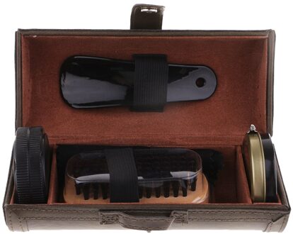 1 Set Schoen Care Kit Met Transparante Polish, Borstel, Schoenlepel Voor Mannen Vrouwen Laarzen Schoenen