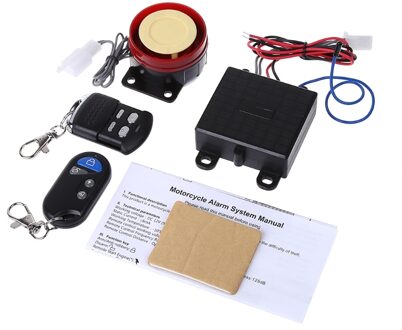 1 Set Scooter Auto Alarmsysteem Afstandsbediening 12V Anti-Diefstal Motorfiets Fiets