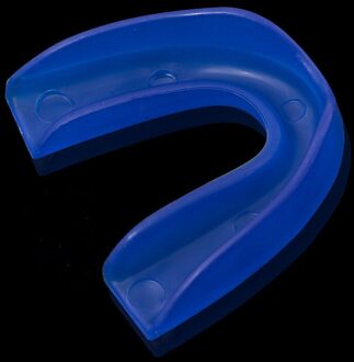 1 Set Shock Sport Gebitsbeschermer Mouth Guard Tanden Te Beschermen Voor Boksen Basketbal Top Grade Gum Shield blauw