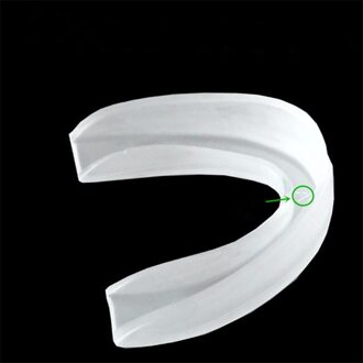 1 Set Shock Sport Gebitsbeschermer Mouth Guard Tanden Te Beschermen Voor Boksen Basketbal Top Grade Gum Shield wit