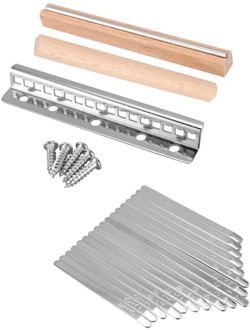 1 Set Steel Kalimba Mbira DIY 17 Keys with Thumb Piano Bridge Musical Instrument Parts for Luthiers Makers