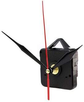 1 Set Stille Grote Muur Quartz Uurwerk Mechanisme Black & Rode Handen Reparatie Tool Onderdelen Kit Diy Set Met haak #20