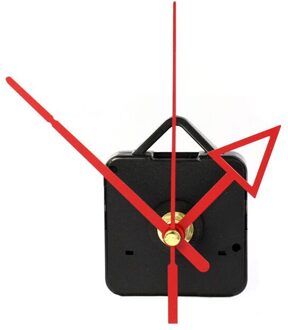 1 Set Stille Grote Muur Quartz Uurwerk Mechanisme Black & Rode Handen Reparatie Tool Onderdelen Kit Diy Set Met haak #20