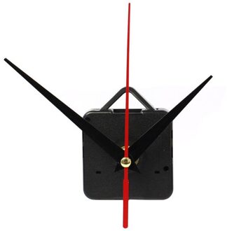 1 Set Stille Grote Muur Quartz Uurwerk Mechanisme Black & Rode Handen Reparatie Tool Onderdelen Kit Diy Set Met haak #20