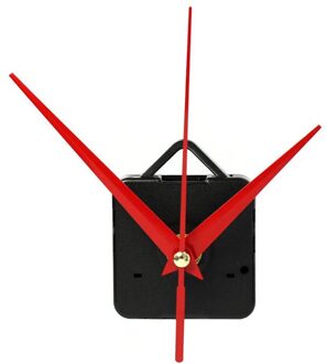 1 Set Stille Grote Muur Quartz Uurwerk Mechanisme Black & Rode Handen Reparatie Tool Onderdelen Kit Diy Set Met haak #20