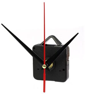 1 Set Stille Grote Muur Quartz Uurwerk Mechanisme Black & Rode Handen Reparatie Tool Onderdelen Kit Diy Set Met haak #55