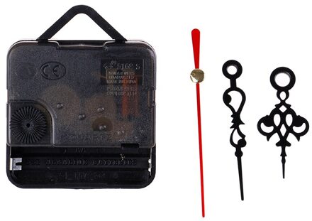 1 Set Stille Wandklok Quartz Naald Beweging Zwarte En Rode Handen Diy Vervanging Deel Repair Kit Tool Set Klok mechanisme