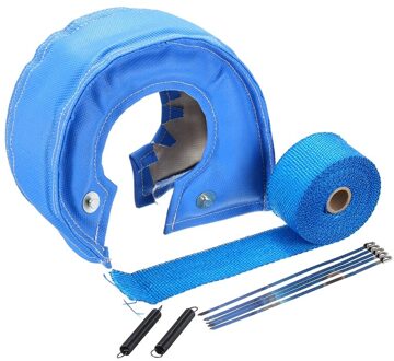 1 Set T4 Nitrous Racing Turbo Warmte Deken Cover + Uitlaatpijp Spruitstuk Downpipe Wrap Rood/Zwart/Blauw/Titanium Turbo 'S