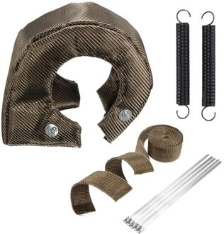 1 Set T4 Nitrous Racing Turbo Warmte Deken Cover + Uitlaatpijp Spruitstuk Downpipe Wrap Rood/Zwart/Blauw/Titanium Turbo 'S