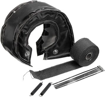 1 Set T4 Nitrous Racing Turbo Warmte Deken Cover + Uitlaatpijp Spruitstuk Downpipe Wrap Rood/Zwart/Blauw/Titanium Turbo 'S