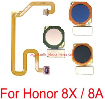 1 Set Terugkeer Terug Home Knop Sleutel Touch Id Flex Kabel Voor Huawei Honor 8X 8A Vingerafdruksensor Scanner Connector flex Kabel blauw