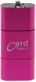 1 Set Universele 3 In1 Otg Type-C Kaartlezer Usb 3.0 Naar 2 Slot Tf Sd Voor Telefoons pc High Speed roze