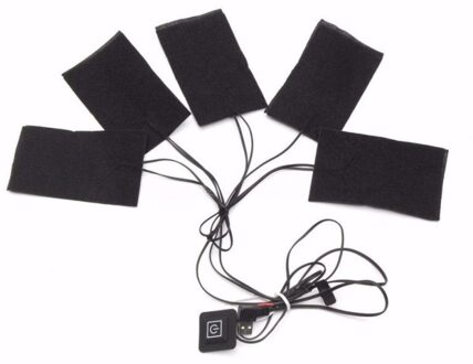 1 Set Usb Elektrische Verwarmde Jas Verwarming Pad Outdoor Themal Warme Winter Verwarming Vest Pads Voor Diy Verwarmde Kleding Outdoot wandelen 5 heating sheet