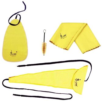 1 Set Van Saxofoon Reinigingsspatel Doek Cleaning Kit Voor Blaasinstrumenten Klarinet Fluit Sax Reinigingsspatel Doek Set Onderdelen accs