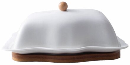 1 Set Van Voedsel Container Boter Plaat Met Deksel Keuken Schotel