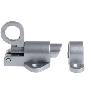 1 Set Venster Gate Veiligheid Pull Ring Voorjaar Bounce Deur Bolt Aluminium Klink Grijs
