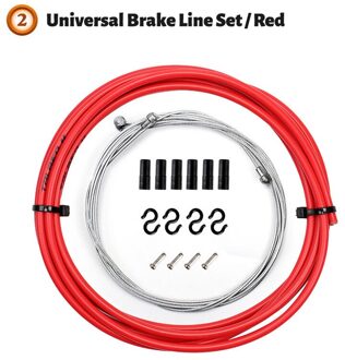 1 Set Voor/Achterrem Gear Kabel Voor Mtb Road Fiets Remleiding Fiets Snelheid Lijn Fixed Gear Shifter gear Brake Kabel Kernen rood