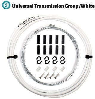 1 Set Voor/Achterrem Gear Kabel Voor Mtb Road Fiets Remleiding Fiets Snelheid Lijn Fixed Gear Shifter gear Brake Kabel Kernen wit