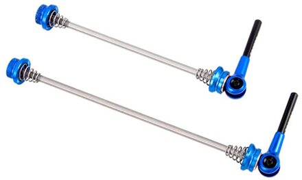 1 Set Weg Mountainbike Lichtgewicht Snelspanner Titanium As Cnc Wielnaaf Fix Hendel Fiets Mtb Onderdelen blauw