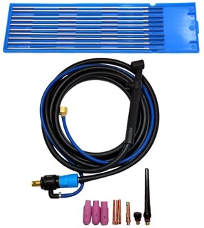 1 Set Wy20 Wolfraam Elektrode Professionele Tig Staaf 1.6 Mm & 1 Set WP-17V Tig Lassen Hoofd Torch Tool Flexibele hoofd Cnim