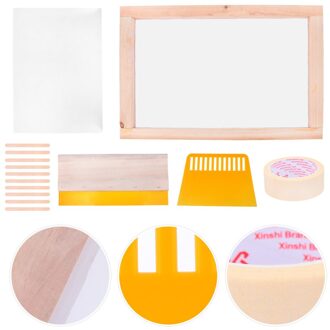 1 Set Zeefdruk Starter Kit Zeefdruk Frame Schraper Inkjet Film Tape