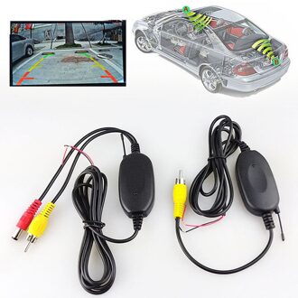 1 Set Zwart 2.4G Draadloze Video Zender Ontvanger Adapter Kit Voor Auto Achteruitrijcamera Dvd Monitor Reverse Parking backup Cam