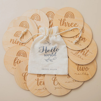 1 setBaby Milestone Block Baby Monthly Newborn Commemorative Card Newborn Birth Month Birthday Baby Kids Photography Props Toy