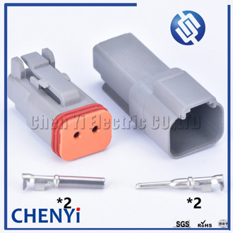 1 sets Deutsch DT 2pin connector DT06-2S/DT04-2P Male Female Auto Waterproof Connector Automotive Sealed Plug