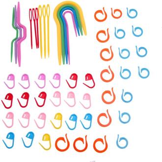 1 Sets Plastic Breinaalden Haaknaald Gebreide Steek Plastic Markers Craft Breien Haak Naald Clip Locking Stitch