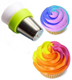 1 ST 3 Hole 3 Kleur Icing Spuitzak Russische Tricolor Converter Decoreren Mond Converter Koningin Rusland Bloem Hoofd LB 151