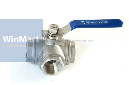 1 ST 304 Rvs DN15 1/2 "Bsp 3 Manier T Port Kogelkraan olie water air 229 PSI