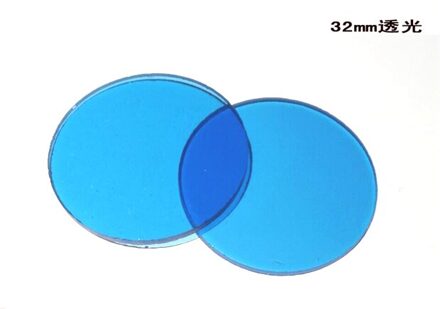 1 st 32mm Lens Diameter Glas Kleur Absorber Groen Blauw Geel Rood Wit Microscopie Filter Biologische Microscoop Verbinding Filter blauw transparant