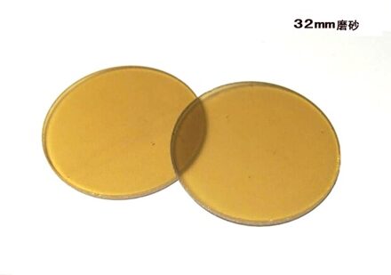 1 st 32mm Lens Diameter Glas Kleur Absorber Groen Blauw Geel Rood Wit Microscopie Filter Biologische Microscoop Verbinding Filter geel Frosted