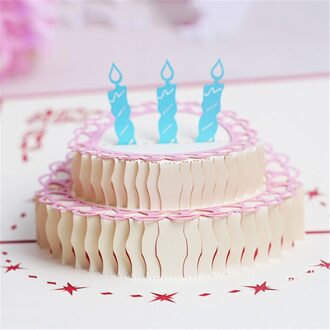 1 ST 3D Pop Up Wenskaart Liefde Romantische Verjaardag Bruiloft Aniversary Valentijnsdag Uitnodigingen Wenskaarten type 3