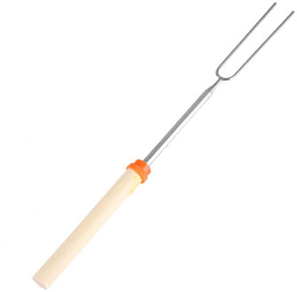 1 st Camping Kampvuur Dog Telescopische Roosteren Vork Sticks Spiesjes BBQ vorken Outdoor Vork Huis & Keuken kleur Willekeurige